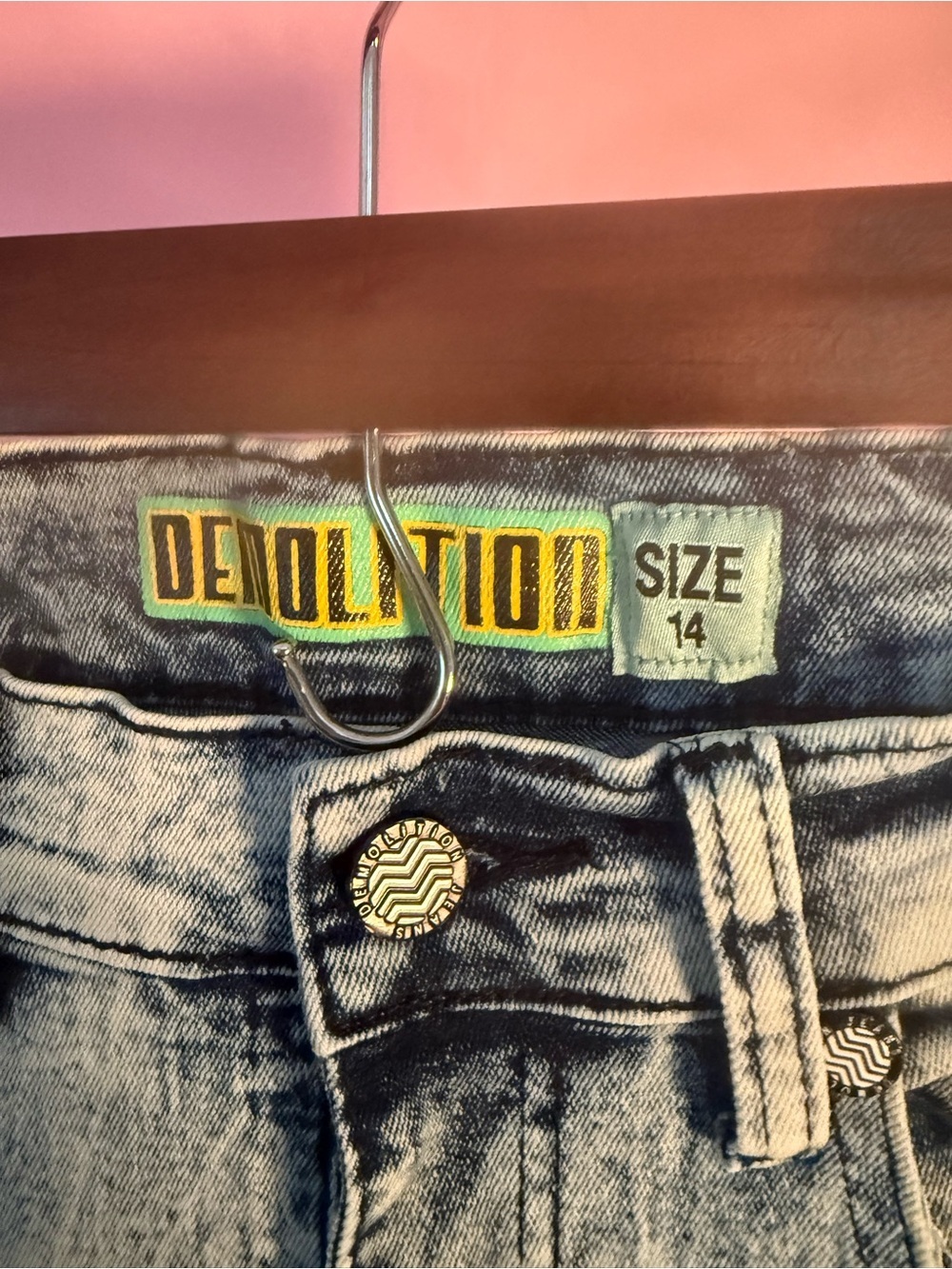 Demolition Kids' Light Wash Blue Jeans - Size 14